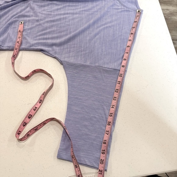 Chico's Shirt Polyester Rayon Periwinkle 3/4 Sleeves Women’s Size 12 (Chico’s 2) - Picture 6 of 11